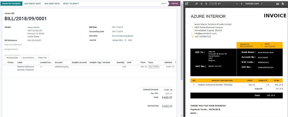 Odoo • Kép és szöveg